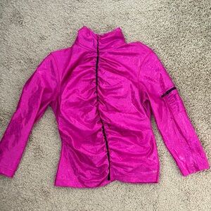 Vibrant Pink Ruched Jacket